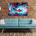 Obraz na płótnie Kosmos - Ogień i Lód, abstrakcja 120x80 cm