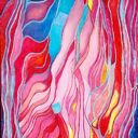 Duży obraz abstrakcja olej na płótnie 100 x 70 cm