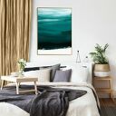 Plakat obraz zielona abstrakcja A4 21 x 29,7 cm - wyrazisty akcent do Twojego mieszkania