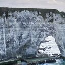 Obraz na płótnie z klifami Etretat i widokiem na ocean 120x80 cm