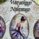 Obraz dekoracyjny z motywem baletnic z życzeniami „Wszystkiego najlepszego”