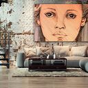 Nowoczesny obraz na płótnie z twarzą kobiety 120x80 cm