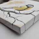 Ptak sikorka obraz malowany na desce /12/