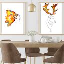 Plakat 40x60 cm „W kolorach” - minimalistyczny zestaw 2 szt.