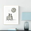 grafika 30x40 cm wykonana ręcznie, abstrakcja, elegancki minimalizm, obraz