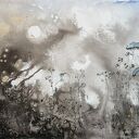 Łąka Nocą - akwarela 32x24 cm z trawami