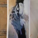 Sukienka - obraz kobiety 100x60 cm w technice fine art