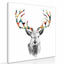 Obraz na płótnie - 80x80cm SKANDYNAWSI JELEŃ wysyłka w 24h 02183