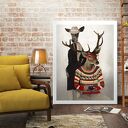 Obraz DEER LOVE 80x100 cm - jelenie, które ocieplą Twoje wnętrze 