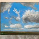 Obraz akrylowy „Lekkość” 40x50 cm z motywem chmur - pomalowane boki i gotowy do powieszenia