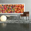 Abstrakcja ośmiokąty na płótnie 147x60 cm - gotowy do zawieszenia