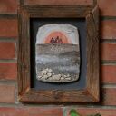 Ceramiczny obraz w ramie
