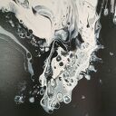 DROWNING 50x80 - ręcznie malowany czarno-biały obraz abstrakcyjny