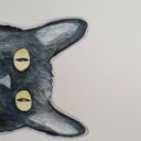 Kotek - abstrakcja, akwarela w formacie 21 x 28 cm