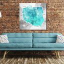 Tablica KORKOWA Mapa POLSKI nr 6 obraz 100x100cm pinezki gratis