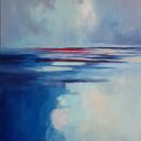 Abstrakcyjny obraz akrylowy 50x60 cm - ręcznie malowany, sygnowany, bez ramy