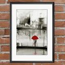 grafika 30x40 cm wykonana ręcznie, abstrakcja, elegancki minimalizm, obraz