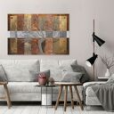 Obraz na płótnie - Drzewo Brązy Abstrakcja 150x100 cm
