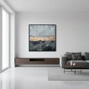 Abstrakcja Loft no 4 - ręcznie malowany obraz 120x120 cm