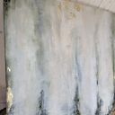 Zielony obraz abstrakcyjny na płótnie do salonu 140x80 cm