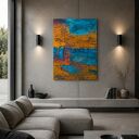 Unikatowy obraz strukturalny ZAKROCKA 70x100 cm - gruba faktura i industrialny nastrój