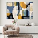 Minimalistyczny obraz abstrakcyjny - geometryczna abstrakcja - 60x90 cm - obraz na płótnie