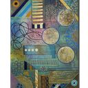 Geometria abstrakcyjna 7 - obraz na płótnie 120x80 cm (mixed media)