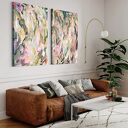 Zestaw obrazów abstrakcyjnych 100x70 cm do salonu - 2 sztuki