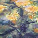 Żółte kwiatki - oryginalny obraz akwarelowy 42 x 29,7 cm