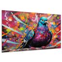 Obraz Gołąb 4 Kolorowy Abstrakcja Nowoczesny Ptak Graffiti 120x80