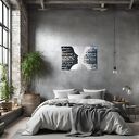 LUSTRO 60x90 - ręcznie malowana abstrakcja czarno-biała