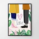 Plakat obraz love B2 - 50x70 cm