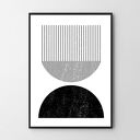 Plakat obraz black line A2 42x59.4cm