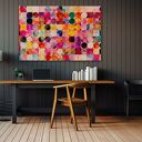 Obraz na płótnie - ABSTRAKCJA KOLORY - 120x80 cm (35101)