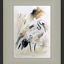 Poranek żurawia, Akwarela 24x32 cm