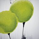 obraz DMUCHAWCE SELEDYNOWE - 150x50cm duży ręcznie malowany