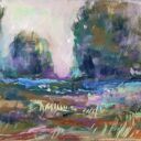 Dwa pejzaże wykonane pastelami - komplet 2 obrazów 18x24 cm