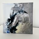 Niebieski obraz „Blue” 40x40 cm - gotowy do zawieszenia
