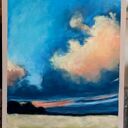 Oryginalny pejzaż - rysunek w suchych pastelach 24 x 18 cm