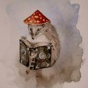 Jeżyk. Bajkowa ilustracja. Akwarela
