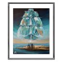Powitanie XVII - oryginalny obraz ręcznie malowany akryl na płótnie 24x30 cm