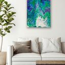 Tajemnica oceanu - abstrakcyjny obraz ręcznie malowany 40x50