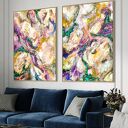 Dyptyk 100x80 cm - nowoczesne obrazy abstrakcyjne do salonu