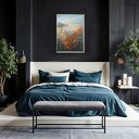 Łąka - impresja. Obraz malowany ręcznie na płótnie 50x70 cm do salonu