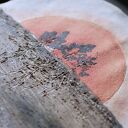 Ceramiczny obraz w ramie - zachód słońca z angobów i szkliwa strukturalnego