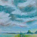 Łąka - autorski rysunek pastelami olejnymi A4
