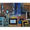 Obraz "Geometria abstrakcyjna 6" - mixed media 120x80 cm, pion lub poziom