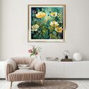 Obraz letnia łąka kwietna nocą 50x50 cm - plakat botaniczny na matowym papierze