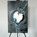 BREAKING POINT 50x80 - abstrakcja akryl na płótnie do salonu