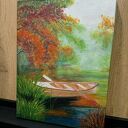 Nastrojowy obraz akrylowy na płótnie 40x30 „Zatoka wspomnień”